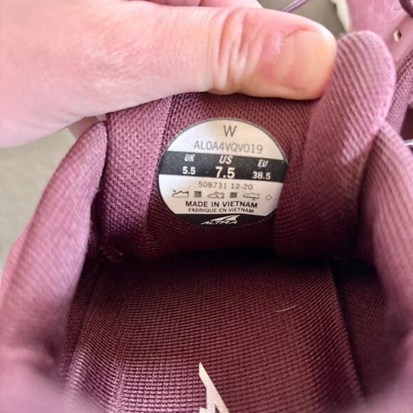 Altra Rivera Running Shoes Tennis Shoes Size 7.5 Burgundy - Picture 10 of 10